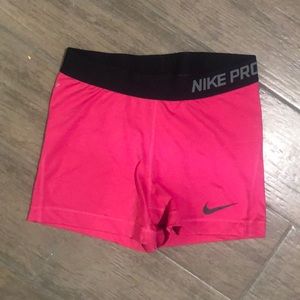 Nike Pro Women’s Pink Compression Shorts (M)